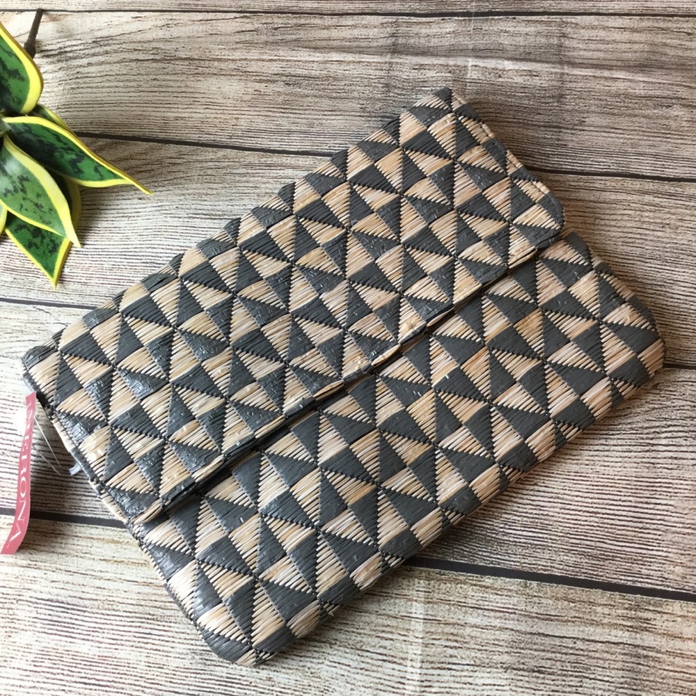 NWT Merona Clutch Diamond Pinwheel Pattern